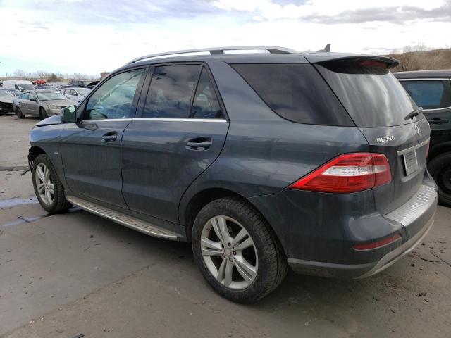 4JGDA5HB5CA022815 - 2012 MERCEDES-BENZ ML 350 4MATIC GRAY photo 2