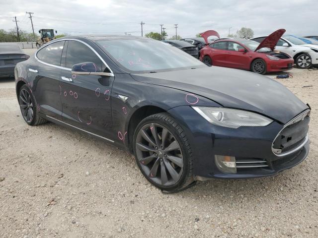 5YJSA1DP2DFP16294 - 2013 TESLA MODEL S BLUE photo 4