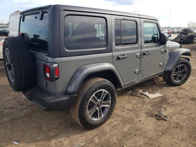 1C4HJXEN1PW695111 - 2023 JEEP WRANGLER SAHARA GRAY photo 3