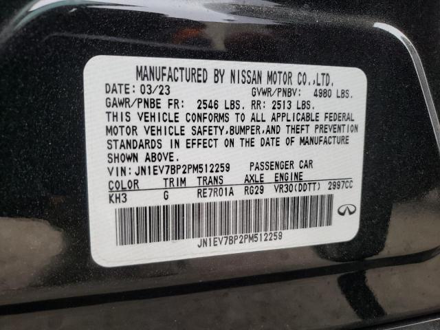 JN1EV7BP2PM512259 - 2023 INFINITI Q50 LUXE BLACK photo 13