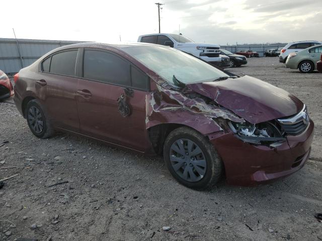 2HGFB2F5XCH579437 - 2012 HONDA CIVIC LX MAROON photo 4