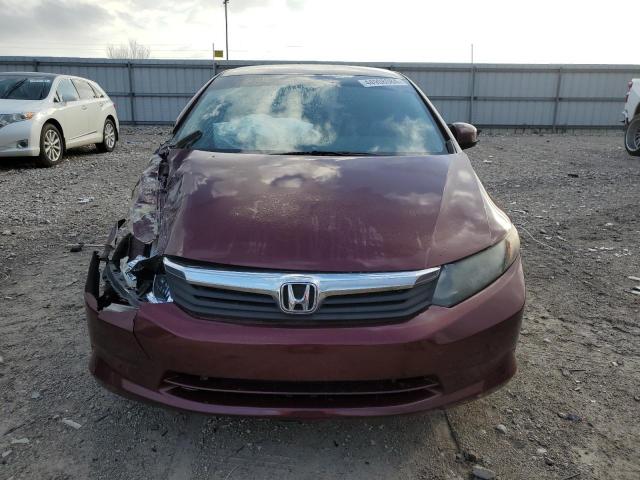 2HGFB2F5XCH579437 - 2012 HONDA CIVIC LX MAROON photo 5