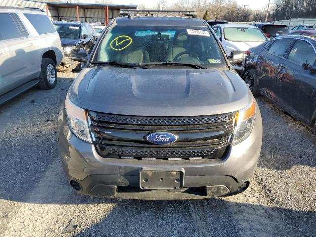 1FM5K8AR3EGC37863 - 2014 FORD EXPLORER POLICE INTERCEPTOR GRAY photo 5