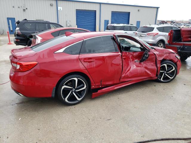 1HGCV1F32KA153063 - 2019 HONDA ACCORD SPORT RED photo 3