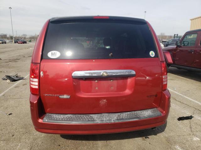 2A8HR54P68R763342 - 2008 CHRYSLER TOWN & COU TOURING წითელი ფოტო 6