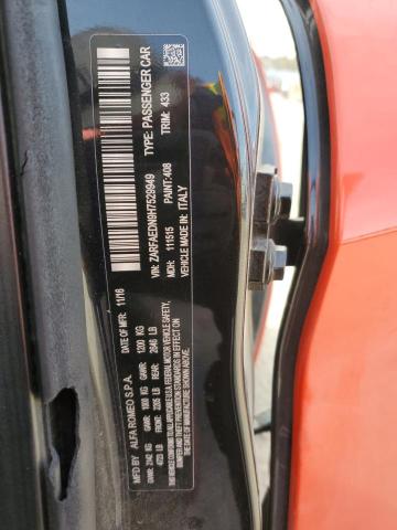 ZARFAEDN9H7529949 - 2017 ALFA ROMEO GIULIA Q4 橙色 照片 12