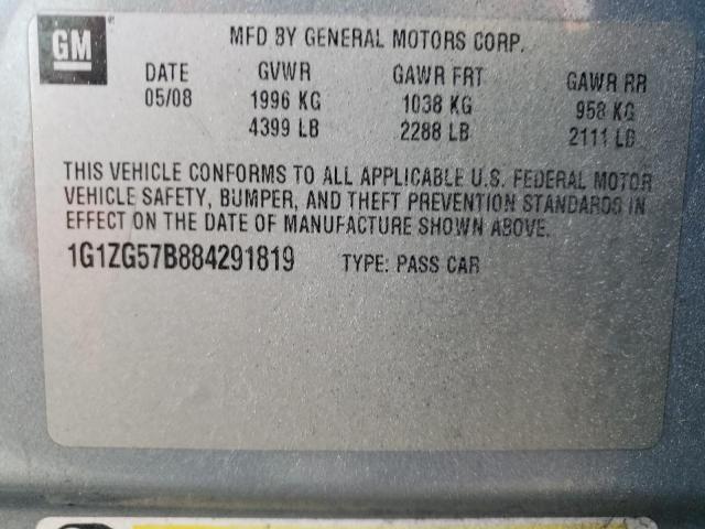 1G1ZG57B884291819 - 2008 CHEVROLET MALIBU LS SILVER photo 12