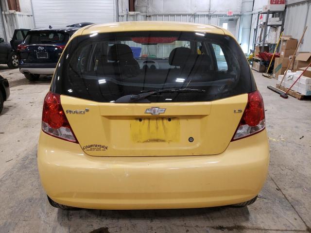 KL1TD66688B085175 - 2008 CHEVROLET AVEO BASE YELLOW photo 6