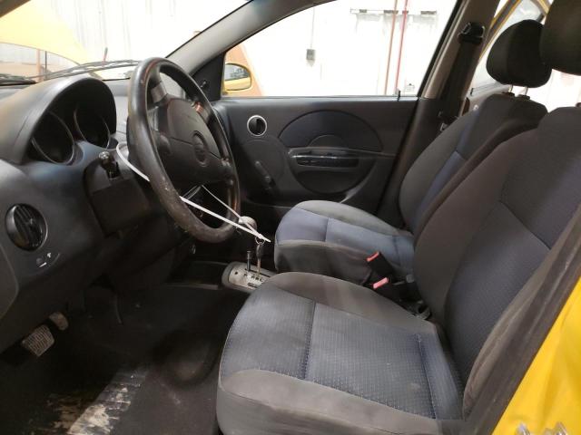 KL1TD66688B085175 - 2008 CHEVROLET AVEO BASE YELLOW photo 7