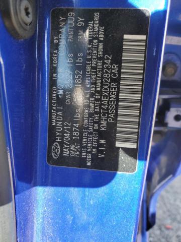 KMHCT4AEXDU282342 - 2013 HYUNDAI ACCENT GLS BLUE photo 12