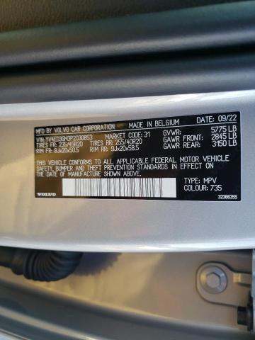 YV4ED3GM3P2030853 - 2023 VOLVO C40 RECHARGE ULTIMATE SILVER photo 13