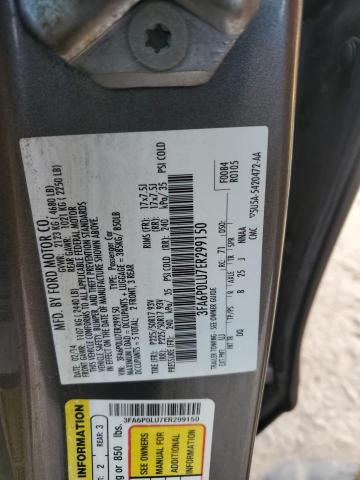 3FA6P0LU7ER299150 - 2014 FORD FUSION SE HYBRID GRAY photo 12