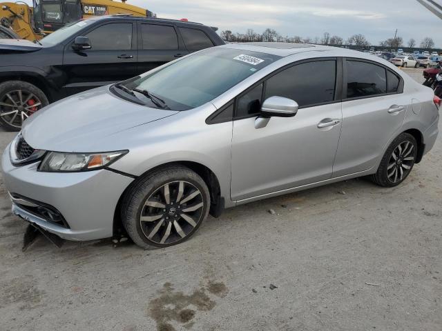 19XFB2F96EE040636 - 2014 HONDA CIVIC EXL ვერცხლისფერი ფოტო 1