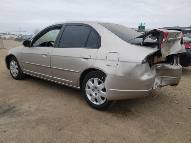 1HGES26751L069106 - 2001 HONDA CIVIC EX BEIGE photo 2