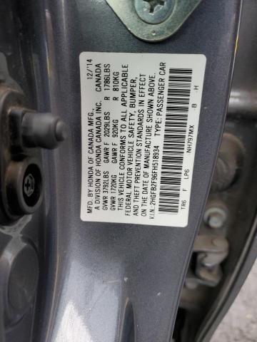 2HGFB2F96FH518934 - 2015 HONDA CIVIC EXL Boz foto 12