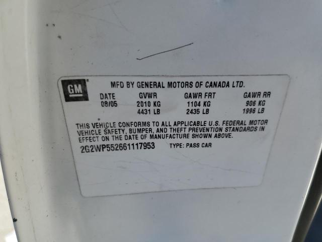 2G2WP552661117953 - 2006 PONTIAC GRAND PRIX 白色 照片 12