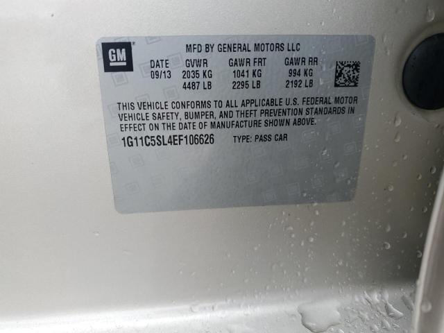 1G11C5SL4EF106626 - 2014 CHEVROLET MALIBU 1LT GOLD photo 12