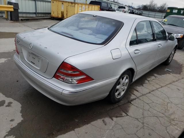 WDBNG70J71A153231 - 2001 MERCEDES-BENZ S 430 SILVER photo 3