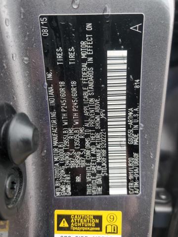 5TDJKRFH8FS202221 - 2015 TOYOTA HIGHLANDER XLE GRAY photo 13