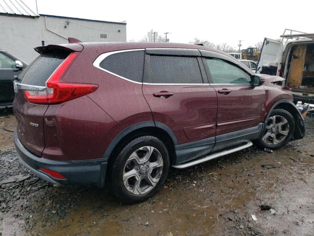 2HKRW2H85JH696337 - 2018 HONDA CR-V EXL BURGUNDY photo 3