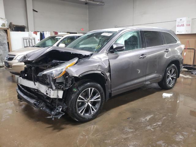 5TDJKRFH9GS265488 - 2016 TOYOTA HIGHLANDER XLE 灰色 照片 1