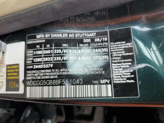 WDCGG5GB8BF551043 - 2011 MERCEDES-BENZ GLK 350 GREEN photo 12