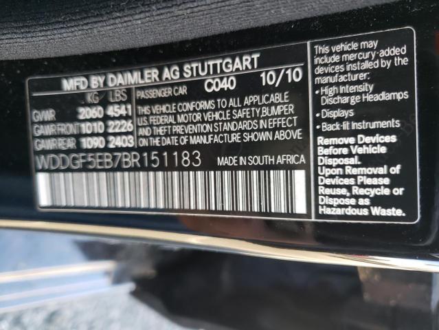 WDDGF5EB7BR151183 - 2011 MERCEDES-BENZ C 300 BLACK photo 12