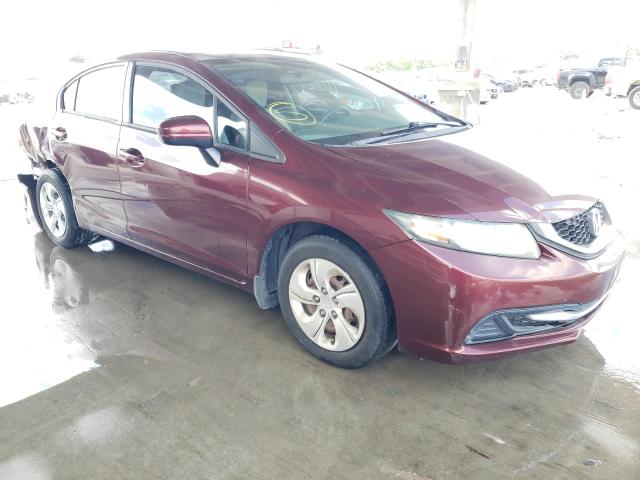 19XFB2F52EE013060 - 2014 HONDA CIVIC LX BURGUNDY photo 4