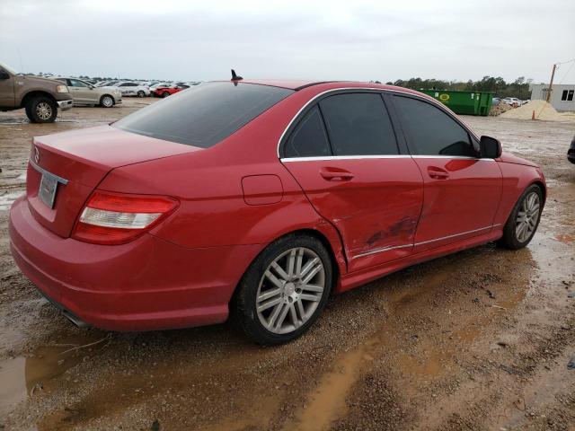 WDDGF54X09F215136 - 2009 MERCEDES-BENZ C 300 RED photo 3