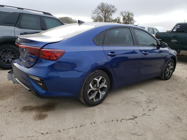 3KPF24AD8ME382711 - 2021 KIA FORTE FE BLUE photo 3