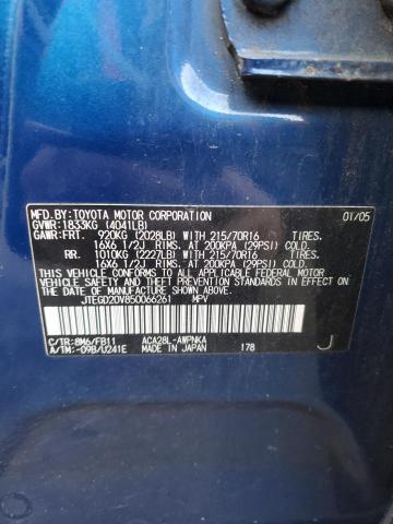 JTEGD20V850066261 - 2005 TOYOTA RAV4 BLUE photo 13