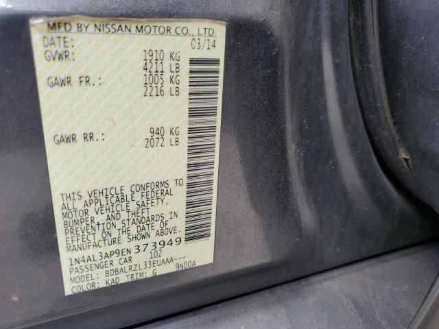 1N4AL3AP9EN373949 - 2014 NISSAN ALTIMA 2.5 CHARCOAL photo 12