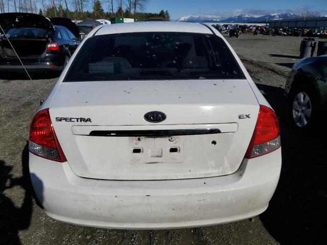 KNAFE121285492730 - 2008 KIA SPECTRA EX WHITE photo 6