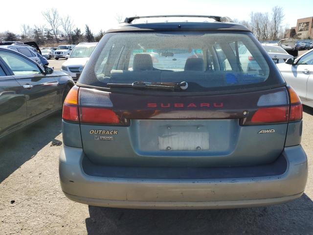 4S3BH6653Y7616172 - 2000 SUBARU LEGACY OUTBACK TURQUOISE photo 6