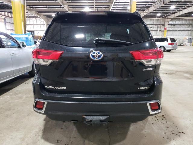 5TDDGRFH6KS057821 - 2019 TOYOTA HIGHLANDER HYBRID LIMITED BLACK photo 6