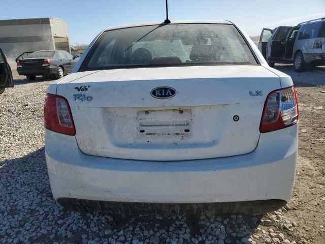 KNADH4A39A6678154 - 2010 KIA RIO LX WHITE photo 6