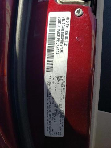 2C4RC1BG8NR197138 - 2022 CHRYSLER PACIFICA TOURING L MAROON photo 13