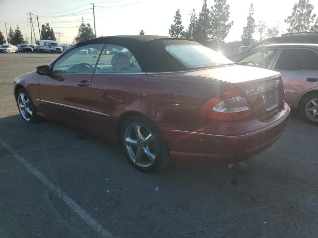 WDBTK65J05F131735 - 2005 MERCEDES-BENZ CLK 320 BURGUNDY photo 2