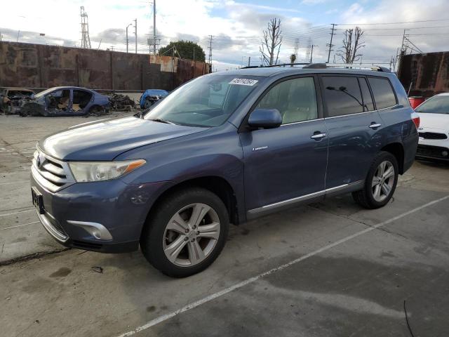 5TDYK3EH6DS098953 - 2013 TOYOTA HIGHLANDER LIMITED BLUE photo 1