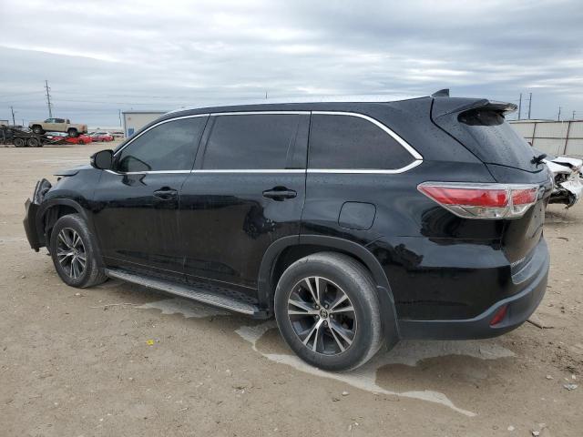 5TDKKRFH3GS130480 - 2016 TOYOTA HIGHLANDER XLE BLACK photo 2