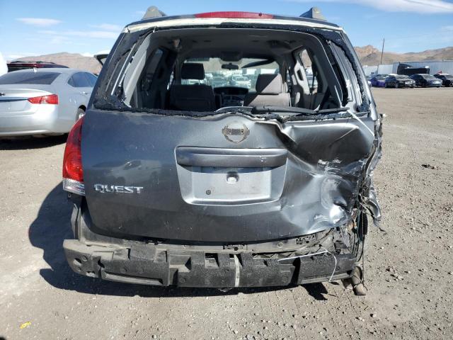 5N1BV28U16N101973 - 2006 NISSAN QUEST S GRAY photo 6