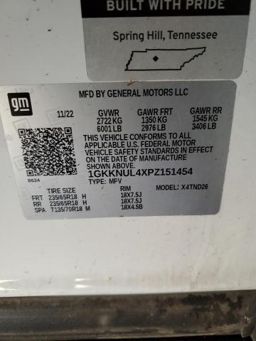 1GKKNUL4XPZ151454 - 2023 GMC ACADIA SLT WHITE photo 13