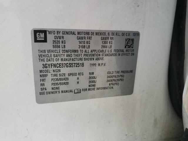 3GYFNCE37GS572518 - 2016 CADILLAC SRX PERFORMANCE COLLECTION Ақ фото 13