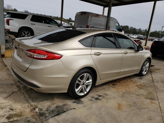 3FA6P0H71JR194682 - 2018 FORD FUSION SE BEIGE photo 3