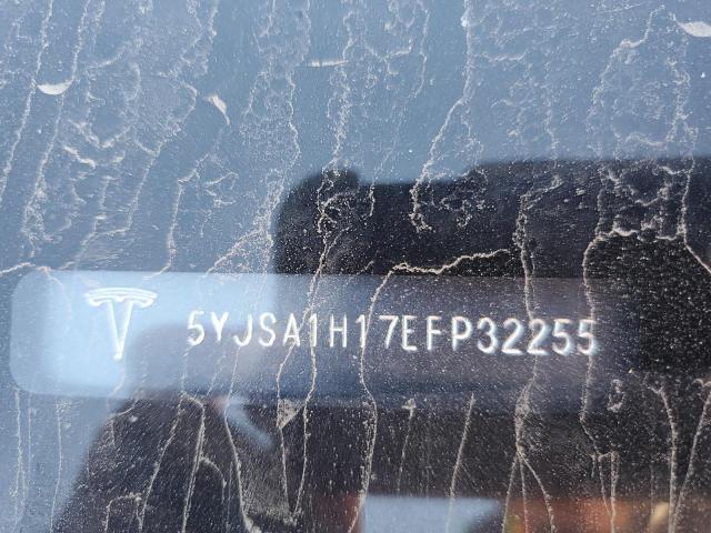 5YJSA1H17EFP32255 - 2014 TESLA MODEL S ლურჯი ფოტო 10