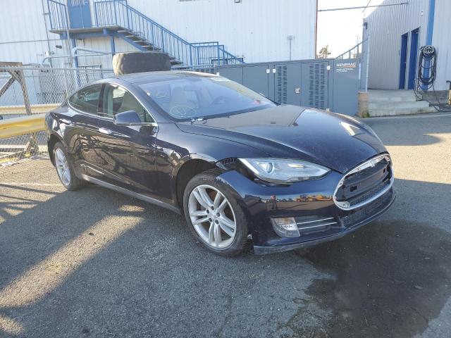 5YJSA1H17EFP32255 - 2014 TESLA MODEL S ლურჯი ფოტო 4