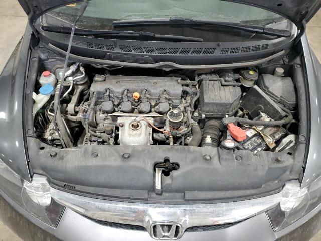 19XFA1E68BE012451 - 2011 HONDA CIVIC LX-S Մոխրագույն լուսանկար 11