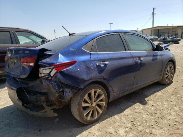 3KPC34A68NE157515 - 2022 HYUNDAI ACCENT LIMITED BLUE photo 3