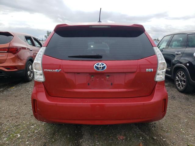 JTDZN3EU5D3198942 - 2013 TOYOTA PRIUS V RED photo 6