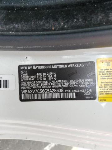 WBA3V7C56G5A28638 - 2016 BMW 428 I SULEV BURN photo 13